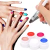 Kits d'art d'ongle 24/30 couleurs ensemble de pigments polonais colle Extension solide de constructeur de Gel UV avec une brosseKits d'ongles