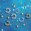 Clip-on vite indietro 2022 moda perla polsino dell'orecchio della Boemia impilabile a forma di C strass CZ piccoli orecchini a clip per le donne matrimonio ebreo