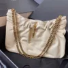 Véritable huile cire cuir chaîne sac à bandoulière sous les bras sacs à main et sacs à main marque peau de vache la pochette