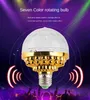Lumière de scène rotative colorée à LED, lumières de fête, petite boule magique, lumière d'ambiance DJ clignotante, Six perles dorées