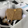 10A Espelho Novo Top Designer Bolsa de Moedas de Ouro 22S Estilo Quente Imitação Fosco Veet Veet Um Ombro Mandarim Pato Fivela Corrente Clássica Marca de Moda Original Gi