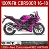 حقن هيكل السيارة لهوندا CBR500CC CBR 500 CC 500R 2016-2018 111NO.149 CBR500 ص روز أسود RR 500cc الجسم CBR500R 16 17 18 CBR500RR 2016 2017 2018 OEM FLATING