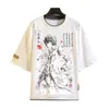 Men's T-Shirts Anime Bungo Stray Dogs T-Shirt Nakajima Atsushi Tops Men Women Short Sleeve T Shirt Ink Painting Shirts Cartoon Fans Gift