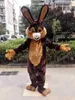 Performance lapin brun Costumes de mascotte Carnaval Hallowen Cadeaux Unisexe Adultes Fantaisie Jeux de fête Tenue de vacances Célébration Tenue de personnage de dessin animé