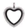 Anhänger Halsketten 1pc Crystal Heart Love Glass Gedächtnis schwimmendes Medaillon für Frauen po Relicario Paar Geschenkschmuck Schmuck Making Großpendant