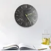 壁時計北欧のデザイン大理石の黒い時計クリエイティブモダンミニマリストベッドルームアートパーソナリティリビングルームウォッチ