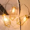 Guirlandes lumineuses LED en or Rose, guirlande lumineuse d'extérieur, décoration avec chaîne en métal, lampes scintillantes pour éclairage de salonLED StringsLED