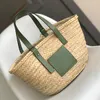 راتل جودة فائقة الأكياس الصيفية العطلة الصيفية Beach Straw Bag Based Vegetable Bask New Wester Thorping Bag Women's Losted Counter Handbags LO