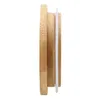 Bambuskappe Deckel 70 mm 88 mm wiederverwendbares Holz -Masonglas -Getränkedeckel mit Strohloch und Silikonsiegel DHL -Lieferung FY5015