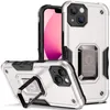 Coques de téléphone hybrides pour iPhone 14 Pro Max 13 12 Mini 11 XS XR 7 8 Plus Porte-anneau magnétique Antichoc Armure Kickstand Cover D1