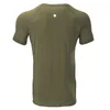 LL-FZ863 T-Shirts pour hommes hauts vêtements de sport été exercice vêtements de Fitness vêtements de sport en cours d'exécution chemises à manches courtes en vrac