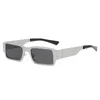 النظارات الشمسية Longkeeper الكلاسيكية المعدنية المستطيل الرجال