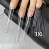 504pcs 3xl 2xl taps toelopend no c cover vierkante kist extra's lange volle nagelpunt kunstmatige acryl valse tips druk op 220716