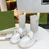 Winter hot selling fashion luxury designer boots snow boots suede warm 35-41 belt box m8977