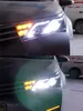 Bilar Huvudlampa för Corolla LED-strålkastare 14-16 Strålkastare Toyota DRL Turn Signal Angel Eye Projector Lens