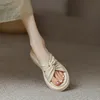 Sandalet Kadın Terlik 2022 Yaz Düz Ayakkabı Kadın Gündelik Platform Açık Plaj Bayanlar İç Mekan Kalın Dip Ev Shoessandals