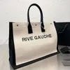 Vrouwen handtassen rive gauche tote boodschappentas handtas mode linnen linnen darie strandtassen luxe ontwerper reizen crossbody schoudermogelijkheden portemonnees v48