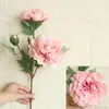 Decorative Flowers & Wreaths Artificial Silk Fake Peony Floral Wedding Bouquet Bridal Hydrangea DecorDecorative