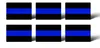 6 reflecterende dunne blauwe lijn stickers kentekenplaat tag decals politie auto truck