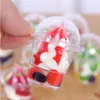 Decompression Toy Cute Simulated Ice Cream Cup Model PVC Mini Food Doll Kitchen Toys Children Birthday Prop Gift Compact Small Ornaments