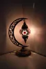 Tischlampen türkische Mosaik -Lampe Crescent English Halbmond Marokkanische Schatten Muttertag Geschenktable