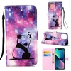 Karikatür cüzdanı flip deri kılıfları iPhone 14 Pro Max Kelebek Çiçek Tiger Cat Strap Stand Kapakları