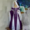 Sukienki na co dzień Pasująca sukienka dla kobiet Halloween Średniowieczne kostiumy Cosplay Plus rozmiar 5xl Retro wiktoriański gotyk Długa do podłogi Z kapturem