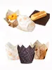 Copos de cozimento Tulip Cupcake Forros Muffin Casos Prova de Papel de Papel de Papel para Casamento Festa de Aniversário PhJK2203
