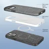 Magnetic Silicone Rubber Glitter Cell Phone Cases For iPhone 12 13 14 Pro Max Support MagSafe Wireless Charging