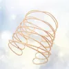 Bangle Woman Metal Arm Decoration Supplies Armband Exaggerated Armlet Jewelry Opening Mesh Shaped Bracelet Golden256N295D