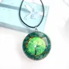 Colares pendentes Orgonite Energy Energy Green Malachite Tree of Life Orgone Chakra Colar Colar Pacote de Pacotes de Pacotes