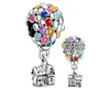 Andy Jewel Authentic 925 Sterling Silver Beads DSN Up House & Balloons Charm Charms Fits European Pandora Style Jewelry Bracelets 242Z