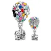 Andy Jewel Autêntico Contas de Prata Esterlina 925 DSN Up House Balões Charm Charms Encaixe Estilo Pandora Europeu Jóias Pulseiras 242Z