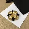 Brand Fashion Jewelry Vintage Camellia Flower Style Black Flower Brooch Sweater Brooche Flower Pearl Fashon Camellia Brooches 201009
