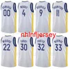 Homens Mulheres Crianças Rick Barry Jersey 24 Basquete Nate Thurmond 42 Chris Mullin 17 Tim Hardoway 10 Golden 73 Draymond Green 23