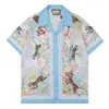 Lyxdesigner skjortor herr mode tiger bowling skjorta hawaii blommor casual skjortor män smal passande kort ärm klänning hawaii skjorta m-xxxl