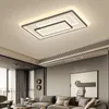 Lampe de plafond moderne à LEDs populaire pour les luminaires de chambre à coucher de salon plafonniers à LED montés en Surface lustre noir en aluminium