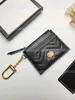 Luxurys Designers Kart Tutucu Çanta Anahtar Ünlü Koşançısı Marmont Zipper Cüzdan Moda Kartları Hangbag Paraları Gerçek Erkekler Cüzdan Deri226Q