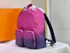 Mochilas DISCOVERY de luxo masculinas, designer feminina, moda, couro genuíno, mochila de viagem, clássico, estampado, esportes ao ar livre, caminhada, escola, mochilas masculinas