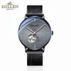 Роскошные мужские дизайнерские часы Sollen Solon Watch Men's Mechanical Automatic Movemation Hollow Trend Fashion New Concept