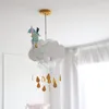 Pendant Lamps Nordic Minimalist Timely Rain Cloud Children Chandelier Creative Boy Girl Bedroom Children's RoomPendant