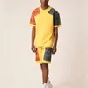 Mens Jackets 2022 Ss Fashion Designer Mens Tracksuits Sports Suit Cashew Blossom Print Color Contrast Casual Shorts and Tshirt Sport Suits Short Sleeve Summer