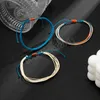 Colorful Handmade Weave Rope Bracelets Set Men Trendy Charms Layered Hand Chains Fashion Adjustable Thread Bracelet Jewelry