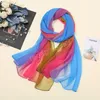 Fashion Ombre -gradient Georgette Chiffon Scarf Shawls Women Foulard Neckerchief Muslim Hijab Headscarf Wraps