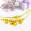 Tobilleras de verano con campanas de corazón para mujer, pulseras de tobillo de Color dorado para niñas, cadena de pierna descalza, regalo de joyería