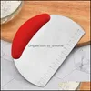 Baking Pastry Tools Bakeware Kitchen Dining Bar Home Garden Supplies Shaving Cutter Scale Cutters Pizza Dough Scraper Br Dhvdt