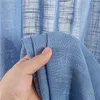 Perde Drapes Gri Keten Yarı Sıralama Perdeleri Oturma Odası Yatak Odası Ev Dekoru Tulles Pencere Mutfak Ürün İplik Özel Sizecurtain