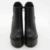 BOOT BOOT RIBETRINI Office Lady Black Fashion Новая платформа Высокие каблуки Толстая подошва Густой на молнии Ботинки Женщины Элегантные Повседневные Осенние Обувь 220325