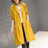 Spring Autumn Korean Windbreaker Ladies Vintage Loose Large Size Thin Long Trench Coat Women Hooded Top Gabardina Mujer 220804