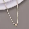 Kedjor Fashion Cubic Zircon Chians Choker Necklace For Women Man Gold Color Pendant Wedding Party Jewelry Giftchains Godl22